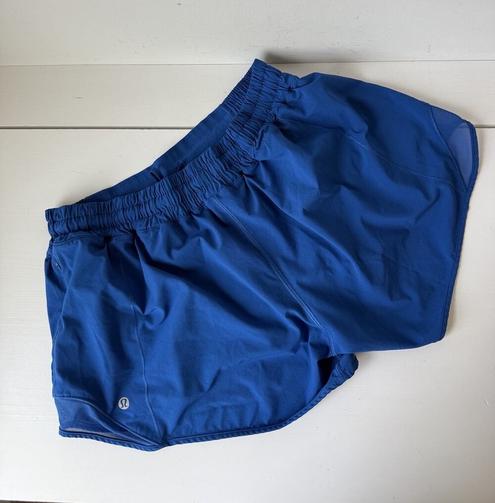 Lululemon Hotty Hot Low-Rise Lined Short 4" Poolside Blue Size 10